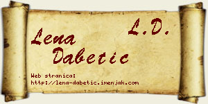 Lena Dabetić vizit kartica